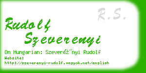 rudolf szeverenyi business card